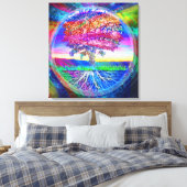 Tree of Life Rainbow Canvas Afdruk (Insitu (Slaapkamer))