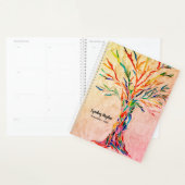 Tree of Life regenboogkleuren aangepaste naam Planner (Display)