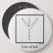 Tree of Life Ronde Button 6,0 Cm (Voorkant /achterkant)