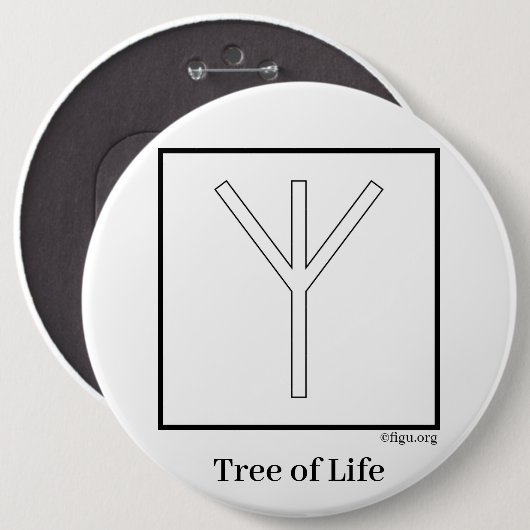 Tree of Life Ronde Button 6,0 Cm (Voorkant /achterkant)