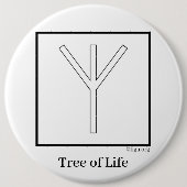 Tree of Life Ronde Button 6,0 Cm (Voorkant)