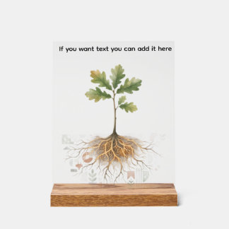 Tree of Life Roots and Heart Personalized Acryl Bord