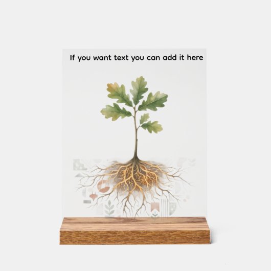 Tree of Life Roots and Heart Personalized Acryl Bord (Voorkant)