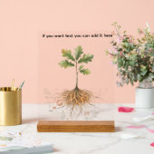 Tree of Life Roots and Heart Personalized Acryl Bord (Huwelijk)