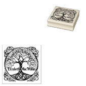 Tree of Life Rubber Ex Libris Stempel (Gestempeld)
