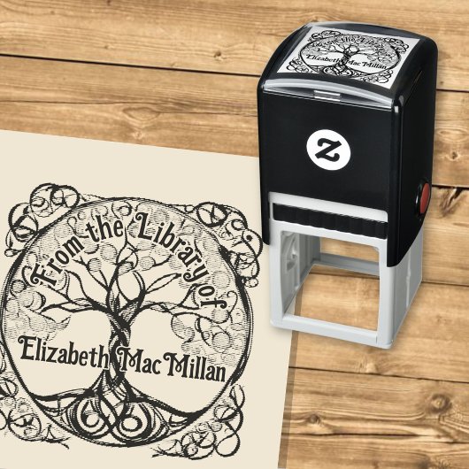 Tree of Life Rubber Ex Libris Stempel