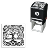 Tree of Life Rubber Ex Libris Stempel (In situ)