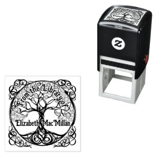 Tree of Life Rubber Ex Libris Stempel