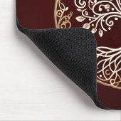 Tree of Life Rustiek Donkerrood Celtic Muismat (Hoek)