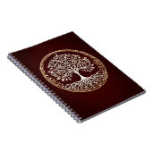Tree of Life Rustiek Donkerrood Celtic Notitieboek (Rechterzijde)