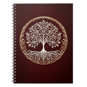 Tree of Life Rustiek Donkerrood Celtic Notitieboek (Voorkant)