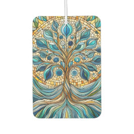 Tree of Life Shattered Glass Mosaic Aqua Blues  Luchtverfrisser