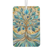 Tree of Life Shattered Glass Mosaic Aqua Blues Luchtverfrisser (Achterkant)