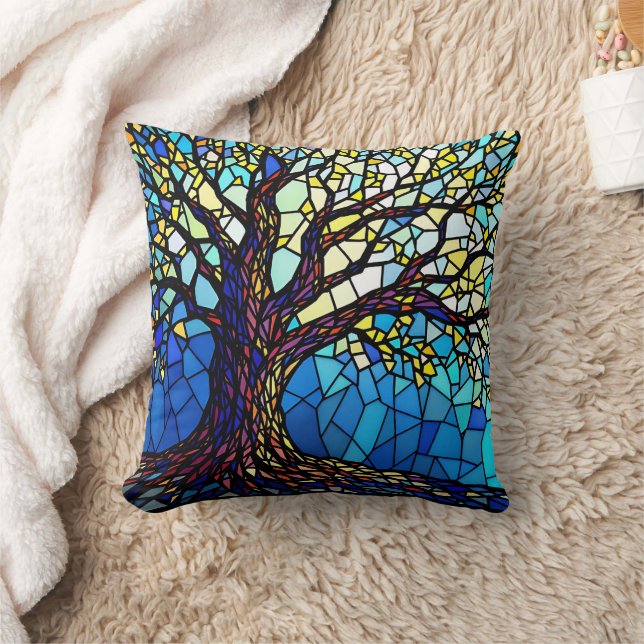 Tree of Life Shattered Glass Mosaic Kussen (Deken)