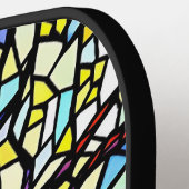 Tree of Life Shattered Glass Mosaic Pickleball Paddle (Links Detail)