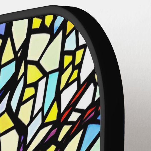 Tree of Life Shattered Glass Mosaic Pickleball Paddle (Links Detail)