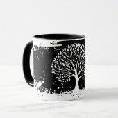 Tree of Life Spattermok met twee kleuren Mok (Voorkant links)