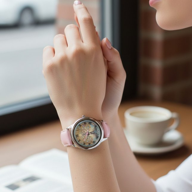 Tree of Life Spiritual Roman Numeral Watch Horloge (Creator heeft geüpload)