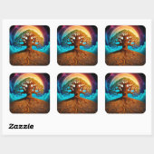 Tree of Life Square Stickers (Vel)