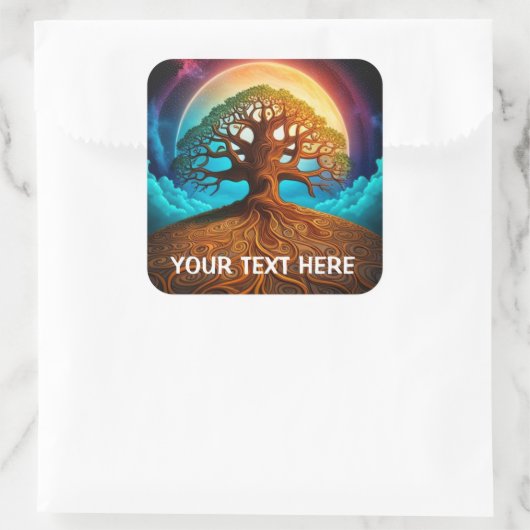 Tree of Life Square Stickers (Tas)