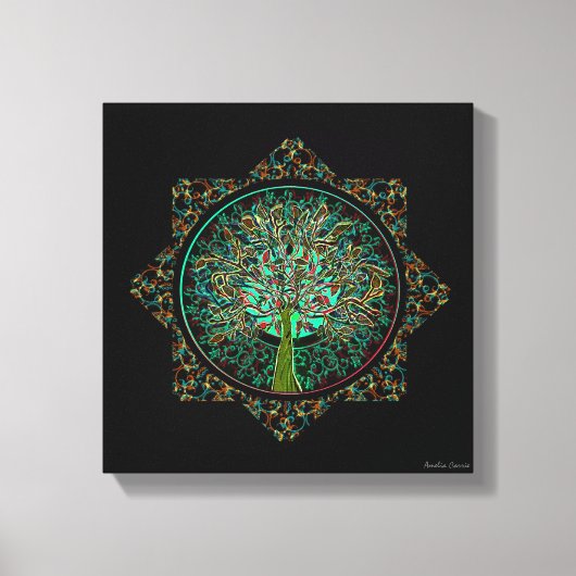 Tree of Life Star Canvas Afdruk (Voorkant)