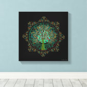 Tree of Life Star Canvas Afdruk (Insitu (Houten vloer))