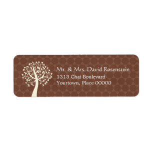 Tree of Life Star van David Pattern Bar-Bat Mitzva Etiket
