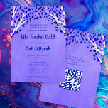 Tree of Life Sterren Custom Bat Bar Mitswa QR-code Kaart<br><div class="desc">Perfecte kaart om een bat mitswa, bar mitswa of andere Joodse viering aan te kondigen! Met de hand gemaakte kunst voor jou! VOLLEDIG ! Klik hierboven op "Personaliseer" om de tekst te bewerken en uw link toe te voegen aan de QR-code op de achterkant. Klik op "bewerken met het ontwerpgereedschap"...</div>