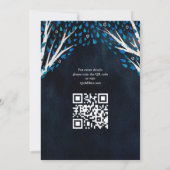 Tree of Life Sterren Custom Bat Bar Mitswa QR-code Kaart (Achterkant)