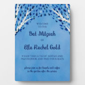 Tree of Life Sterren Custom Bat Bar Mitswa Teken Fotoplaat (voorkant)