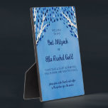 Tree of Life Sterren Custom Bat Bar Mitswa Teken Fotoplaat<br><div class="desc">Perfect klein bord om gasten te verwelkomen op een bat mitswa, bar mitswa of andere Joodse viering! Met de hand gemaakte kunst voor jou! VOLLEDIG ! Klik hierboven op "Personaliseren" om de tekst te bewerken. Klik op "bewerken met het ontwerpgereedschap" om de lettertypen, kleuren en plaatsingen aan te passen en...</div>