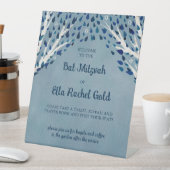 Tree of Life Sterren Custom Bat Bar Mitswa Teken Reclamebord Met Voetstuk (Insitu)