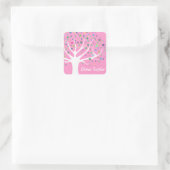 Tree of Life Sterren Monogram Naam Gift Cookie Vierkante Sticker (Tas)