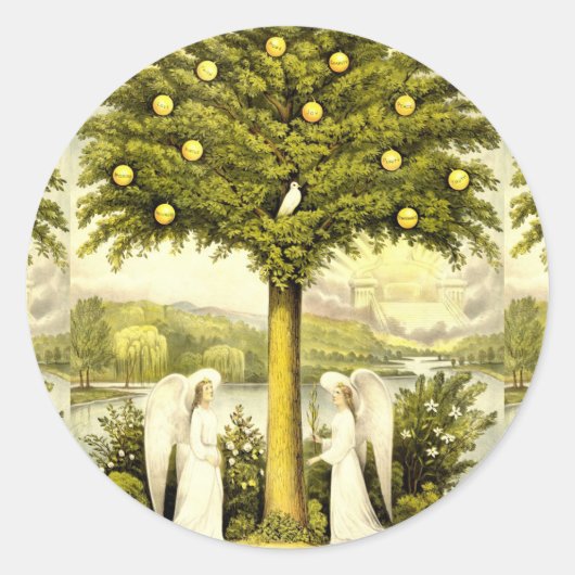 Tree of Life-sticker Ronde Sticker (Voorkant)