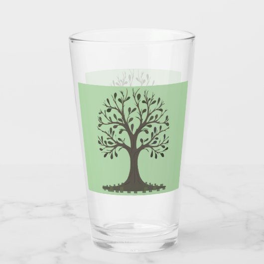 🌳 Tree of Life Tall Drinking Glass - Barware 🥛 Glas (Achterkant)