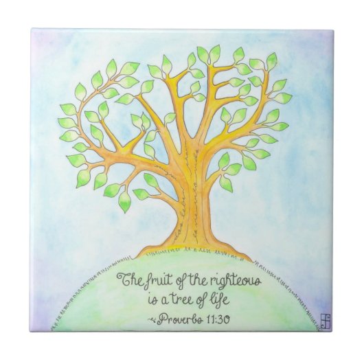 Tree of Life Tegel / Trivet Tegeltje (Voorkant)