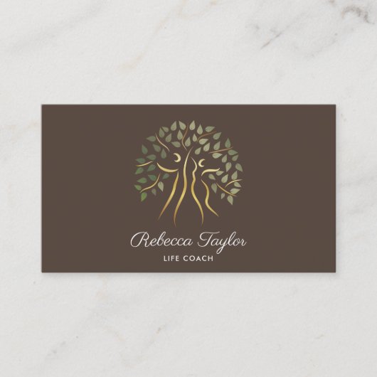 Tree of Life Therapist Life Coach Fitness Health Visitekaartje (Voorkant)