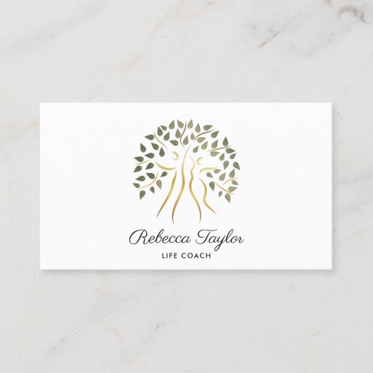 Tree of Life Therapist Life Coach Fitness Health Visitekaartje (Voorkant)