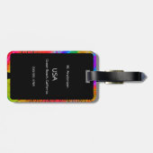 [Tree of Life] v2 Kleurrijke Rainbow Stropdas-Dye Bagagelabel (Achterkant horizontaal)