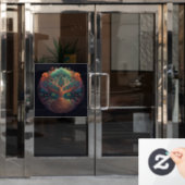 Tree of Life-venster vastklampen Raamsticker (Kantoordeur)