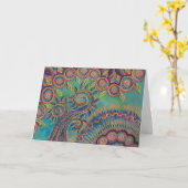 Tree of Life verjaardagskaart Kaart (Gele Bloem)