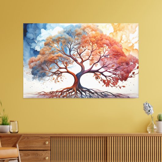Tree of Life Waterverf Afdrukken (Insitu (Woonkamer))
