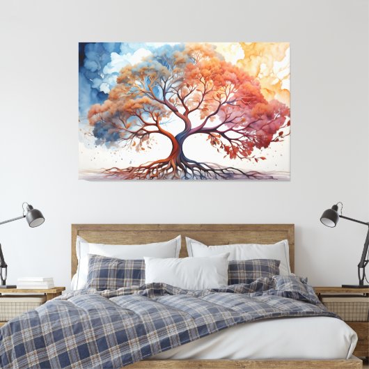 Tree of Life Waterverf Afdrukken (Insitu (Slaapkamer))