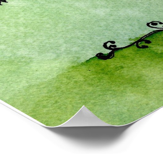 Tree of Life waterverf schilderij Poster (Hoek)