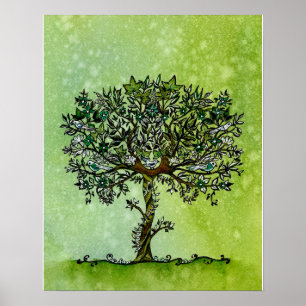 Tree of Life waterverf schilderij Poster