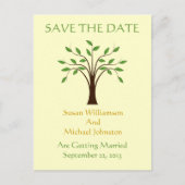Tree of Life Wedding Save The Date Natuur Custom Aankondigingskaart (Voorkant)