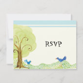 Tree of Life, Whimsical Boy RSVP Response Kaarten (Achterkant)