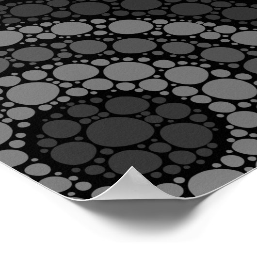 Tree of life - Ygdrasil - Dot Art Grayscale Poster (Hoek)