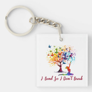 Tree of life, yoga DNA, Genetic Biologist Science  Sleutelhanger