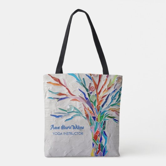 Tree of Life Yoga Instructeur Canvas tas (Achterkant)